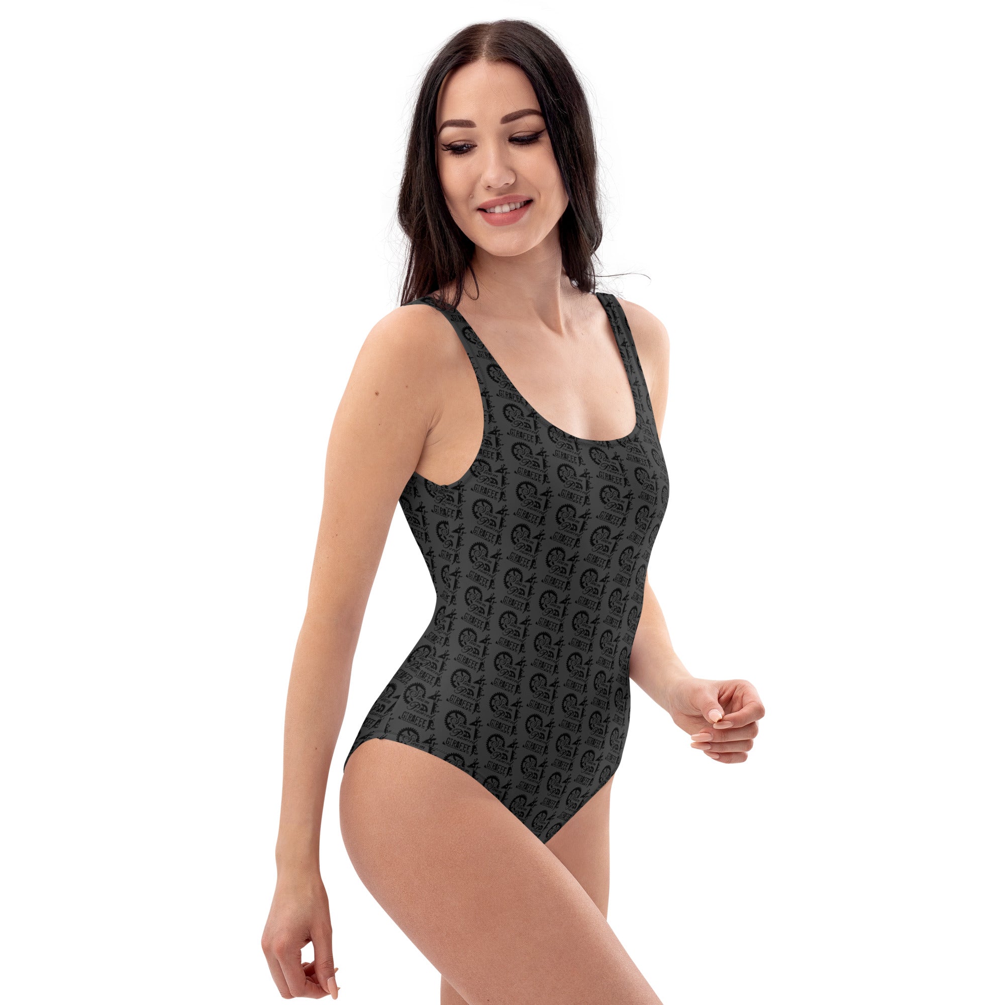 Dark Grey SPG Logo One-Piece Swimsuit