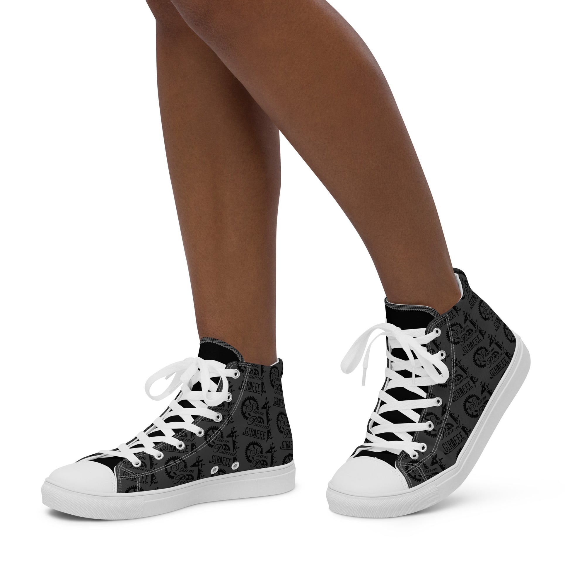 Women's Dark Grey SPG Logo High Top Shoes – Steam Powered Giraffe