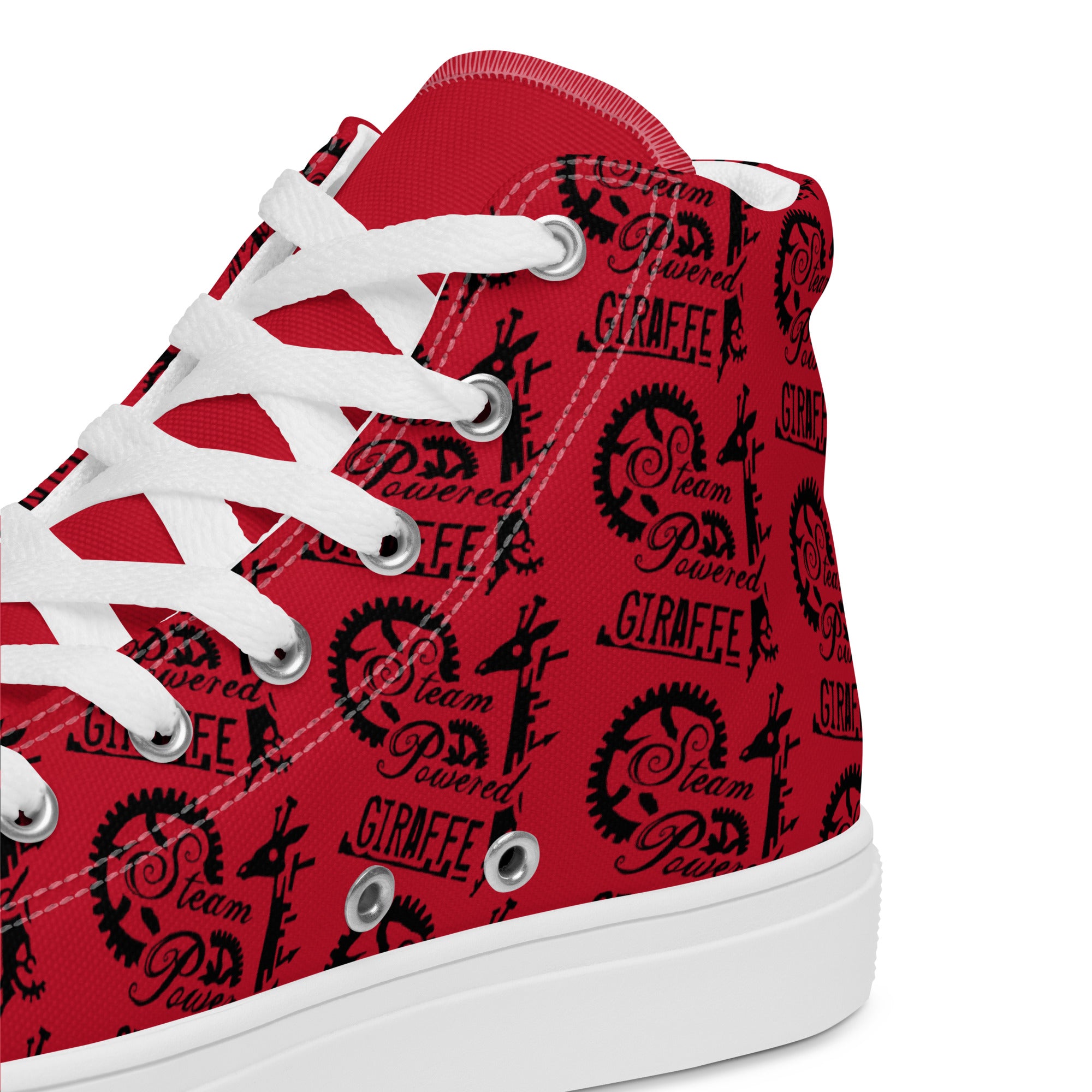 Red high top canvas shoes online